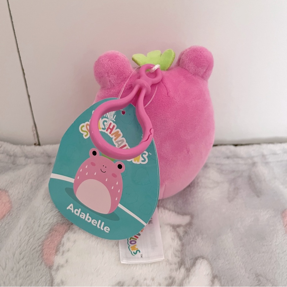 NWT 3.5” Adabelle the Strawberry Frog Clip Squishmallow - Picture 2 of 3